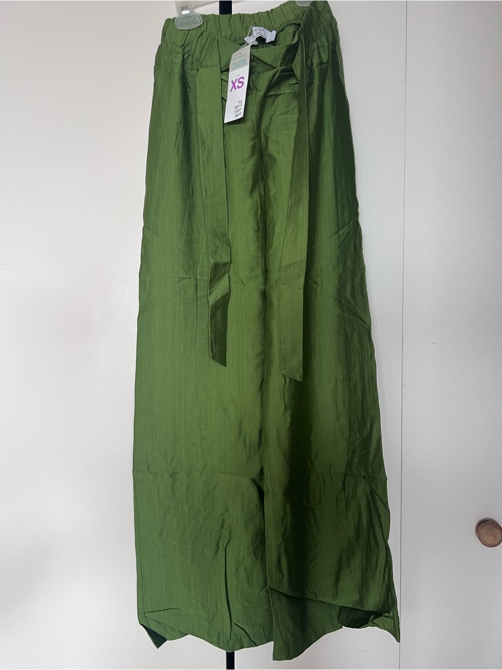 Women's Olive Green Maxi pants  with Tie Waist